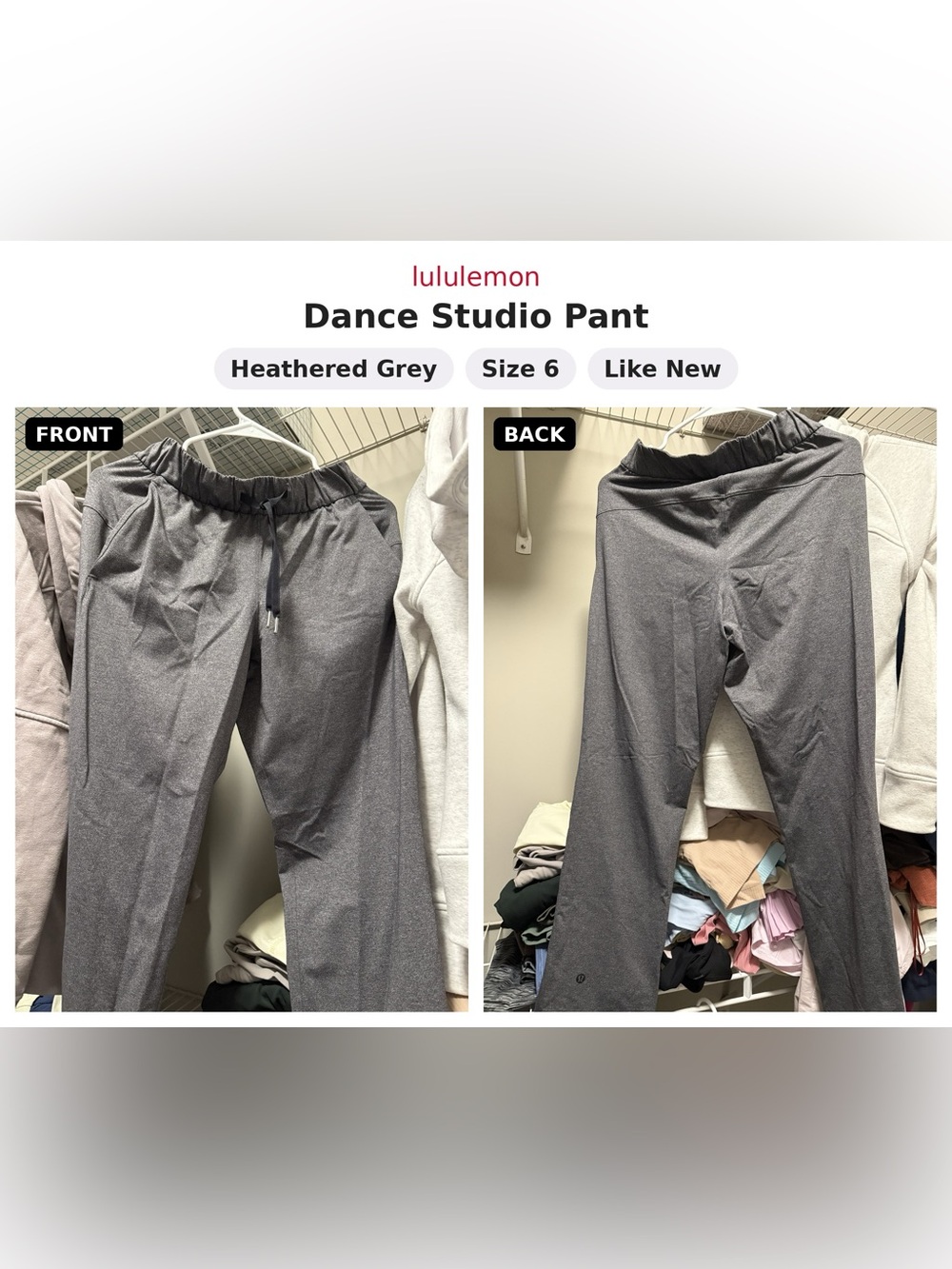 lululemon athletica Dance Studio Pant — Heathered Grey